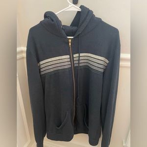 Aviator nation navy zip up hoodie sweatshirt